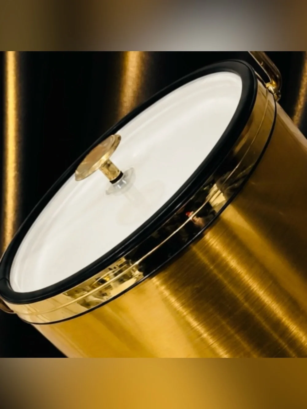 Mid-Century Modern Vintage Gold Ice Bucket Elegance Kraftware NJ Fine Art Deco